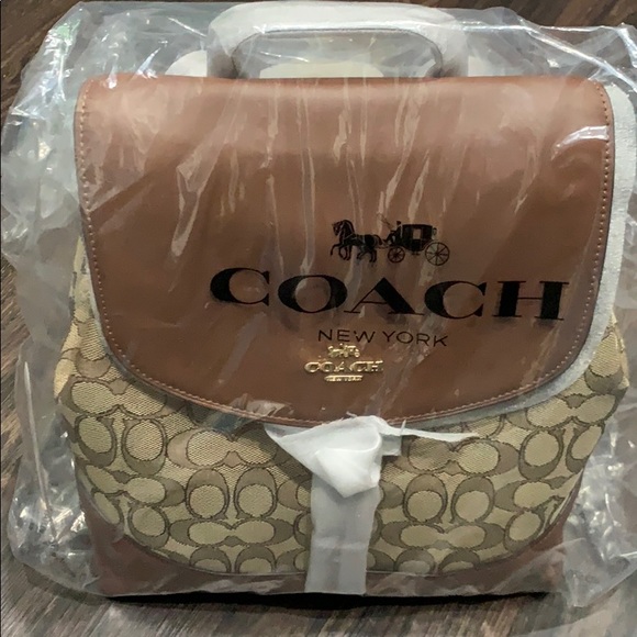 Elle Backpack Signature Jacquard Leather F73313 - Picture 2 of 6